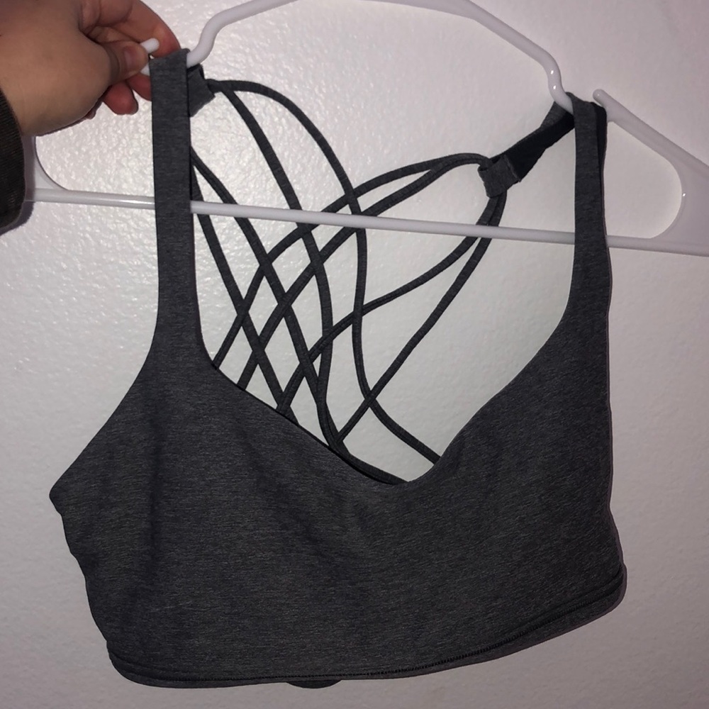 gray free to be wild sports bra